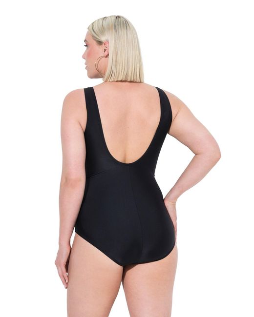 Ulla Popken Purple Badeanzug