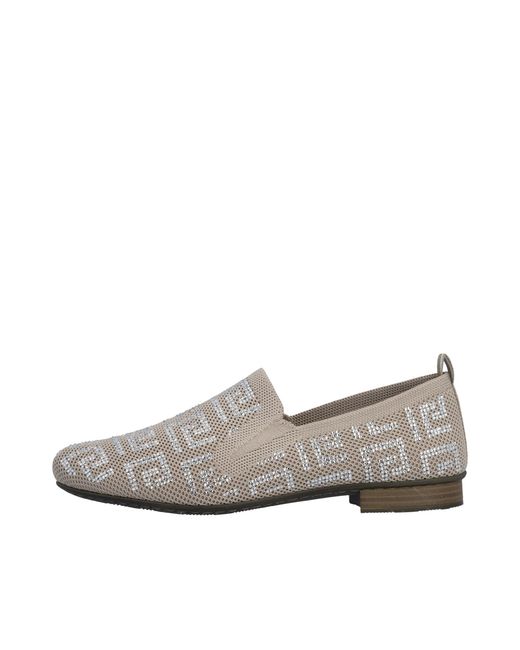 Rieker Gray Slipper Halbschuh, Schlupfschuh, Blockabsatz, Loafer mit Glitzersteinchen