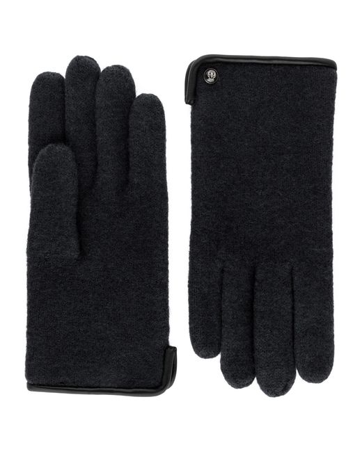 Roeckl Strickhandschuhe Klassischer Walkhandschuh in Black für Herren
