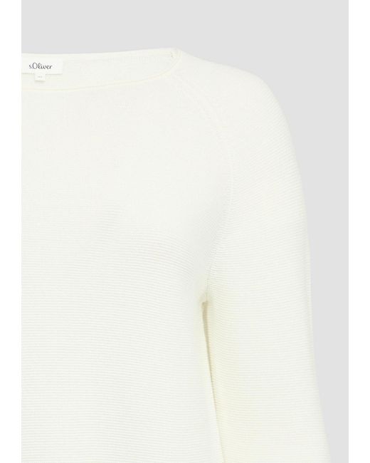 s.Oliver CURVE White Pullover