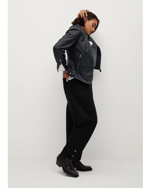 Mango violeta lederjacke Clearance