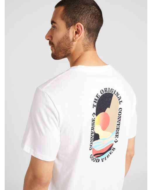 Converse T-shirt 'sunset' in White für Herren