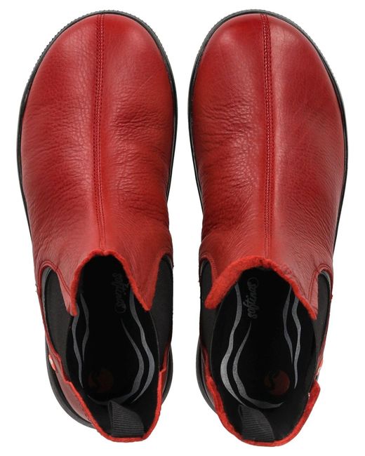 Softinos Red Chelsea Boots