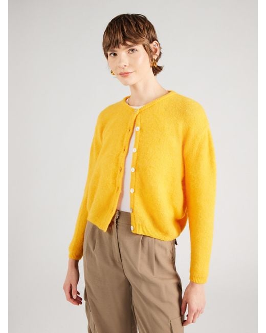 American Vintage Yellow Strickjacke Vitow