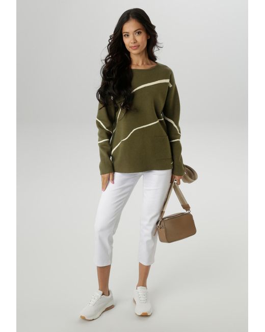 Aniston SELECTED Green Pullover
