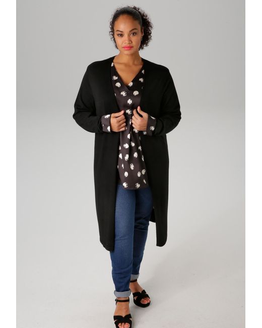 Aniston PLUS Black Strickjacke