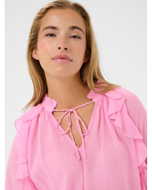 Kaffe Pink Bluse Kaflora