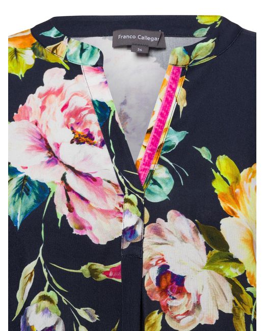 Franco Callegari Blue Blusenshirt