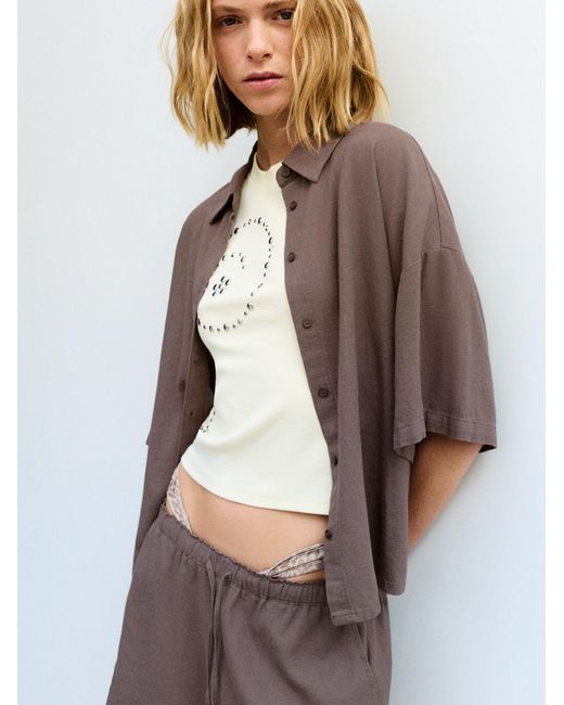 Pull&Bear Brown Bluse