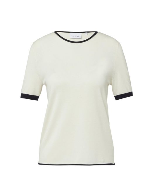 Comma, White Strickshirt