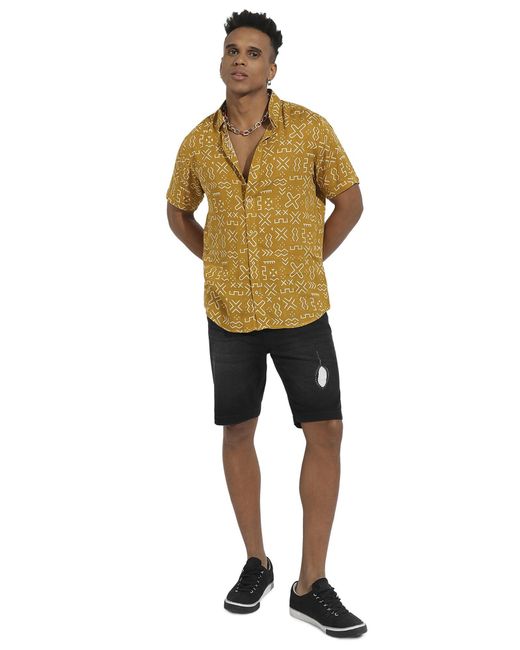 Campus Sutra Hemd Everett in Yellow für Herren