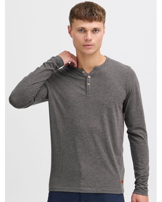 Solid Rundhalsshirt Volko in Gray für Herren
