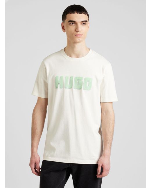HUGO T-shirt 'daqerio' in White für Herren