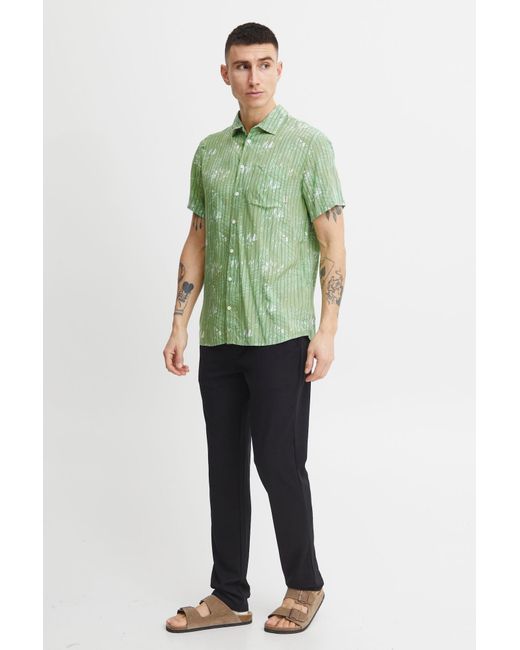 11 Project Hemd 'barba' in Green für Herren