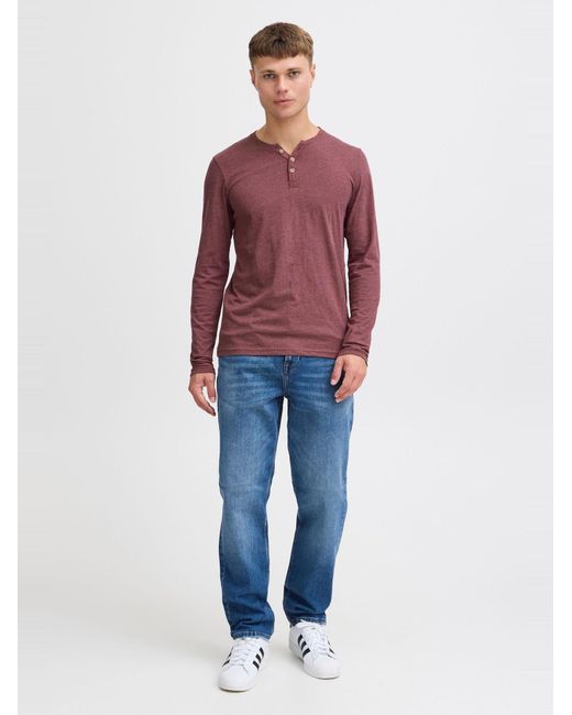 Solid Rundhalsshirt Volko in Red für Herren