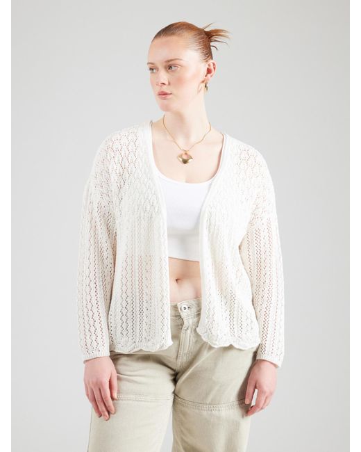 Only Carmakoma White Strickjacke 'Carnola'