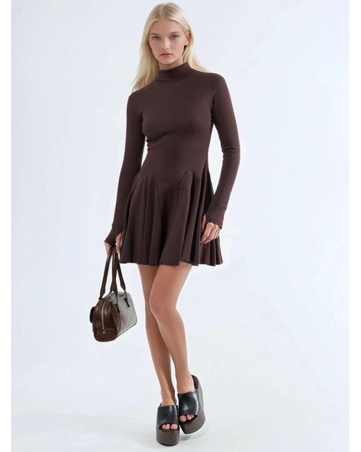 Busem Brown Mini Kleid