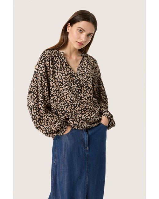 Soaked In Luxury Brown Bluse
