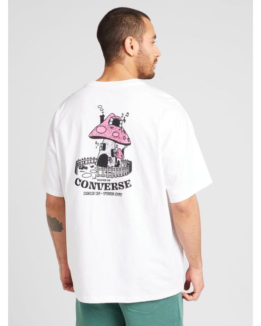 Converse T-shirt 'mushroom cottage' in White für Herren