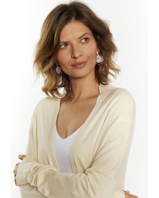 usha BLACK LABEL White Strickjacke 'Nowles'
