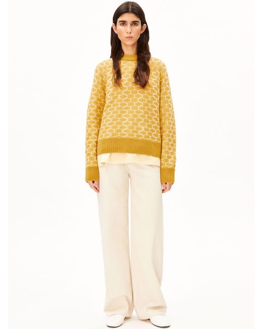 ARMEDANGELS Yellow Strickpullover Multi Dots