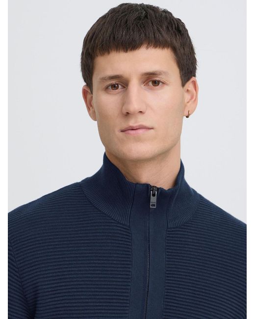 Solid Strickjacke in Blue für Herren