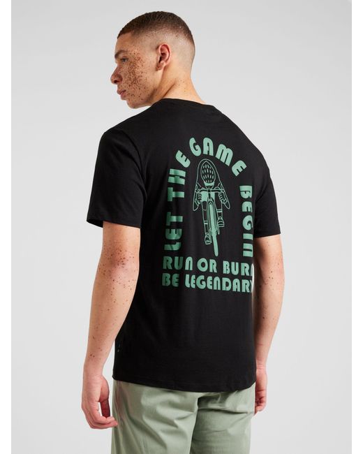 Springfield T-shirt 'reconsider' in Black für Herren