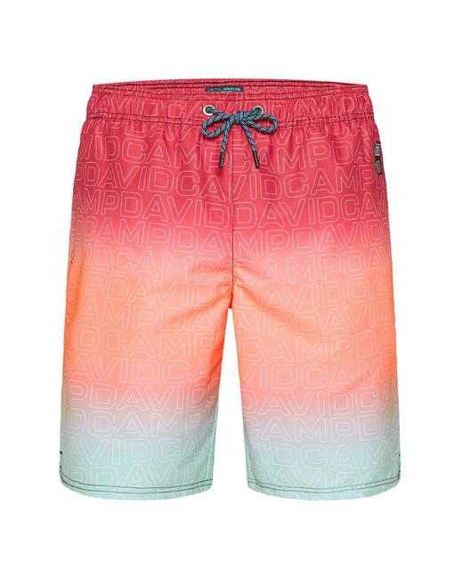 Camp David Beachbermuda Mit Farbverlauf Und All Over Print in Pink für Herren