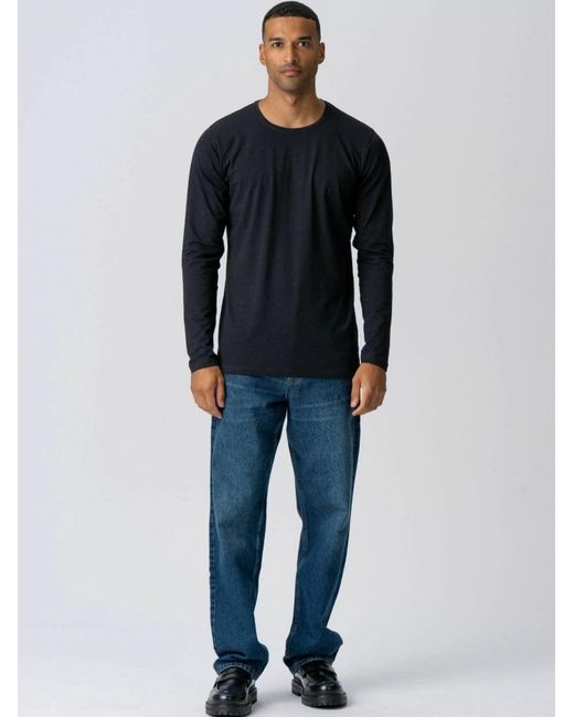 TeeShoppen T-Shirt Basic Long in Blue für Herren
