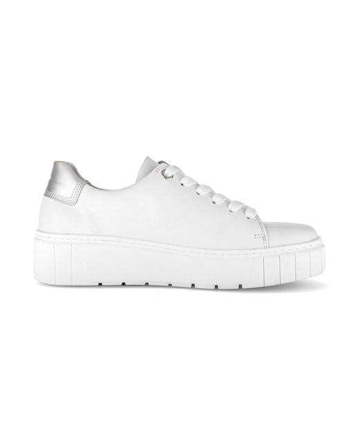 Gabor Black DAVOS Plateausneaker Freizeitschuh, Halbschuh, Schnürschuh mit Kontrastbsatz, H-Weite