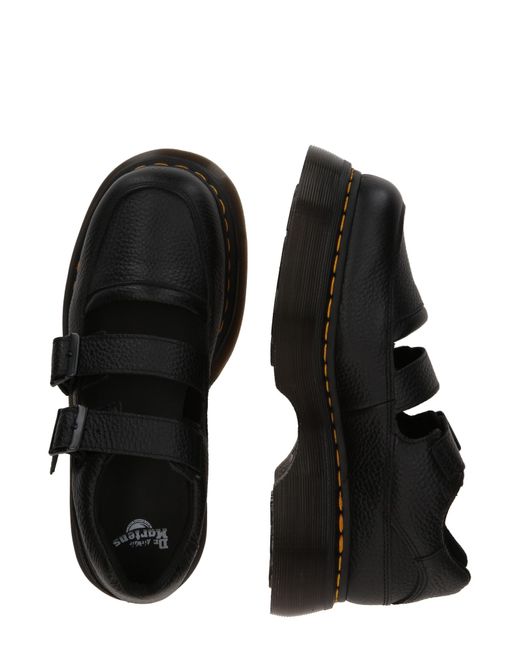 Dr. Martens Black Riemchenballerina 'Buzz'