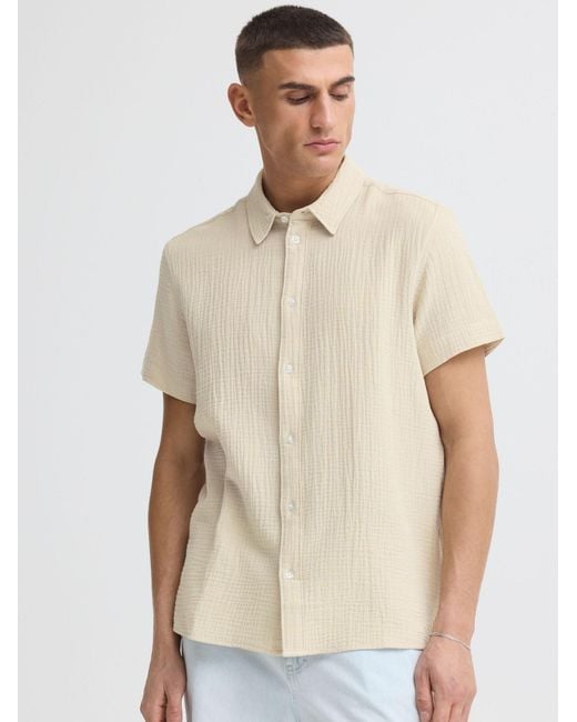 Solid Kurzarmhemd Sdiain in White für Herren