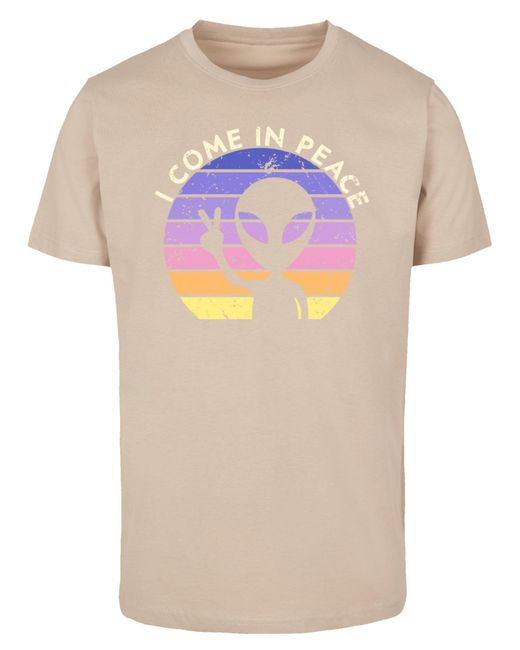 F4NT4STIC T-Shirt Alien Peace Sunset in Pink für Herren