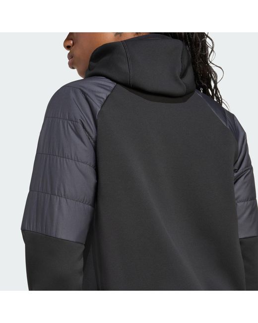 Adidas Originals Black Outdoorjacke Multi Climawarm Insulated Hybrid Hooded