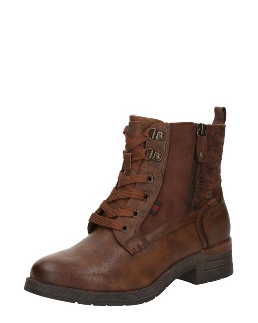 Mustang Brown Schnürstiefelette