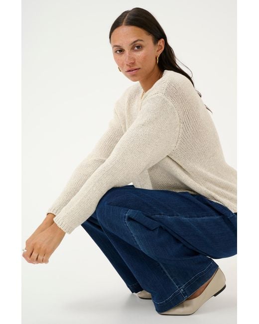 Kaffe White Pullover Kagerdi