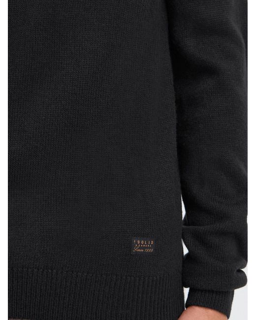 Solid Strickpullover Sdbabak in Black für Herren