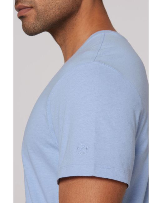 CMPD Basic T-Shirt Mit V-Neck in Blue für Herren