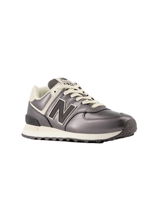 New Balance White Halbschuh 574