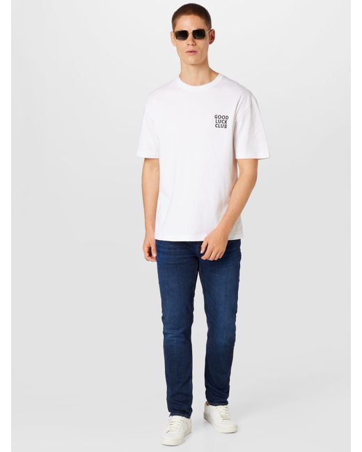 Samsøe & Samsøe T-shirt 'good luck' in White für Herren