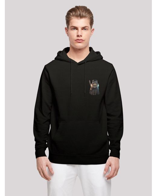 F4NT4STIC Sweatshirt Wizard Cat in Black für Herren