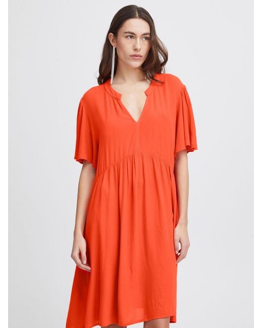 Ichi Orange Kleid 'marrakech'