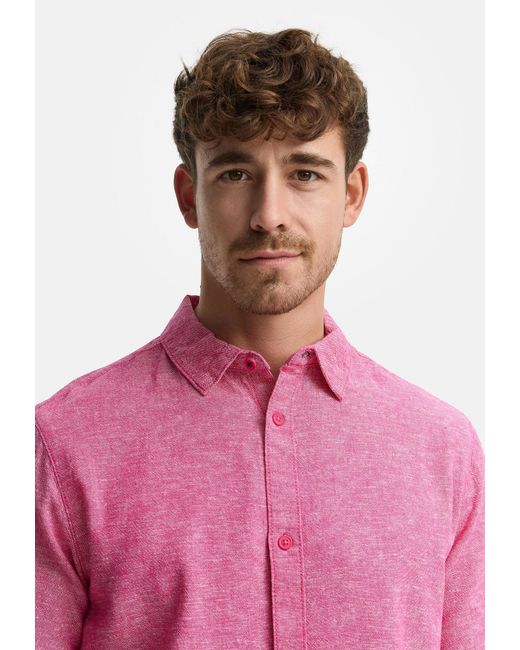 INDICODE Hemd Lino in Pink für Herren