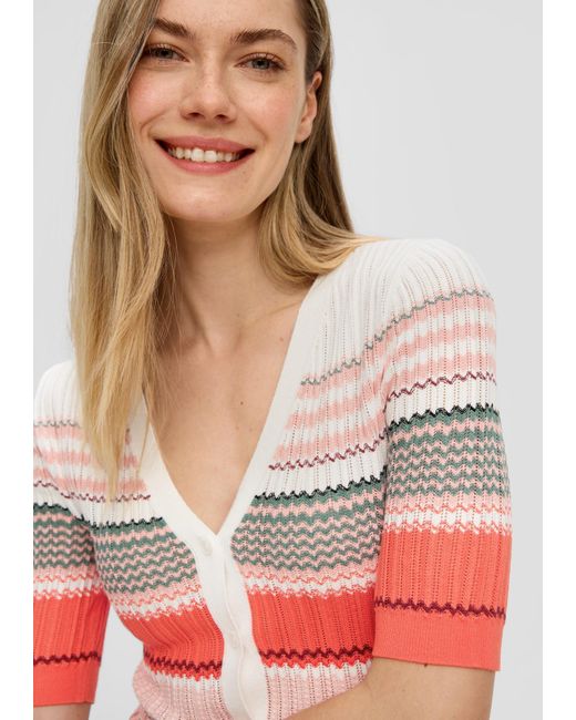 S.oliver White Strickjacke
