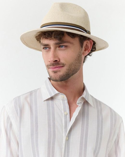 Bugatti Hut Fedora in Natural für Herren