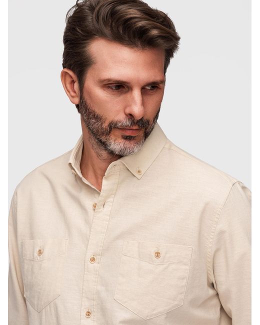 Ombre Hemd in Natural für Herren