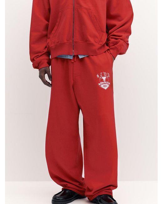 Pull&Bear Hose Varsity Stwd in Red für Herren