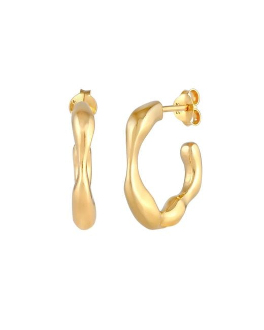 Elli Premium Metallic Ohrringe Creole, Organic