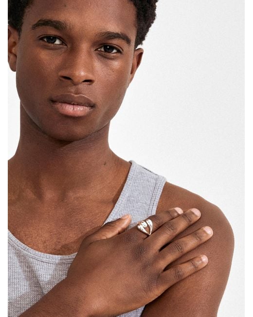 Pilgrim Ring Jennings in White für Herren