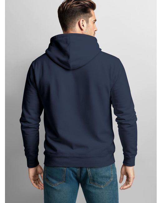 Neverless Sweatshirt Berg Bär Polygon in Blue für Herren